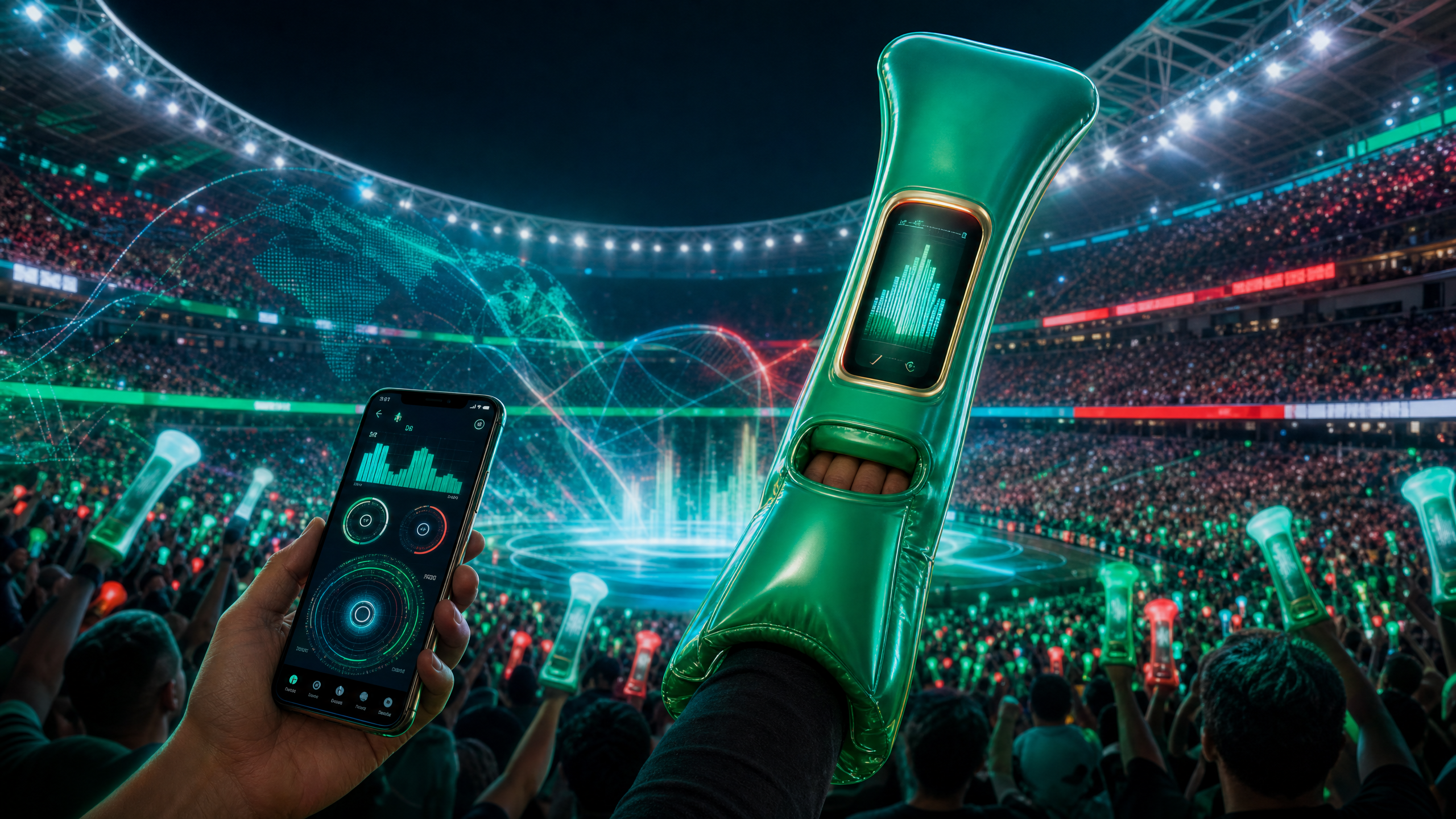 Global crowd with Manuzela devices
